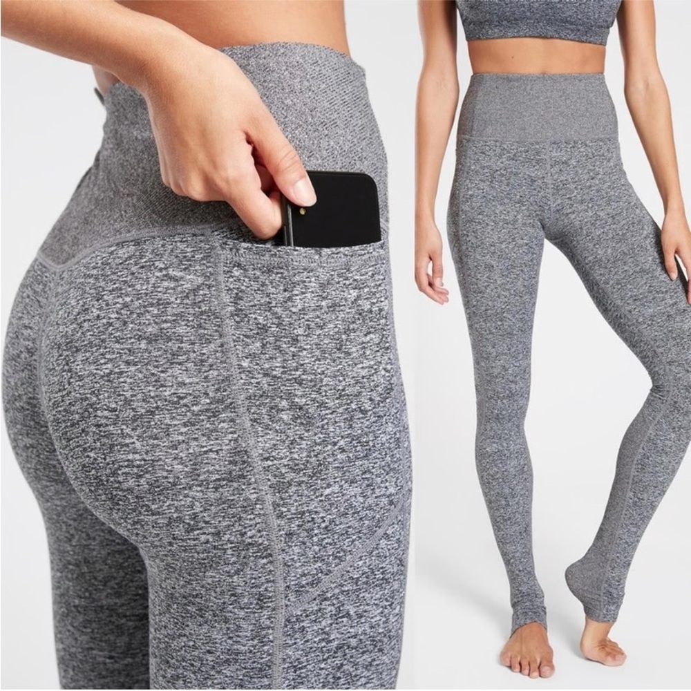 Athlete Exhale Stash Gray Pocket Heel Tight